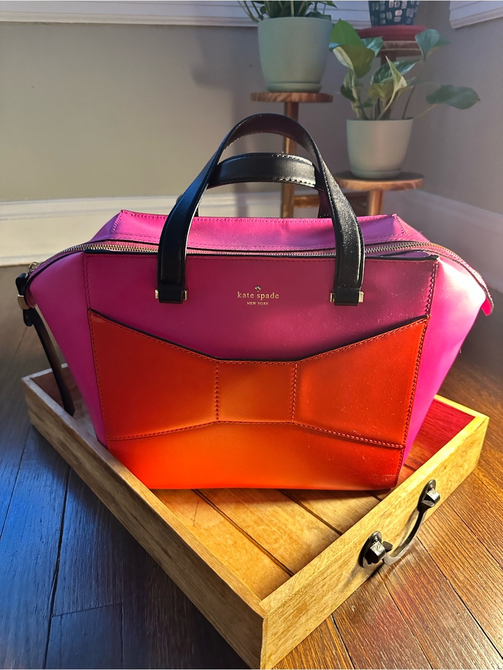 NWT Kate Spade New York 2 Park Ave LARGE Beau Bag Leather Satchel
